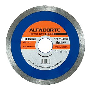 Disco de Corte Diamantado Contínuo 110mm X 20mm Para Porcelanato, Cerâmica, Mármore