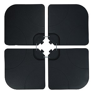 Base De Ombrelone Lateral Contra Peso Com 4 Peças Cor Preto