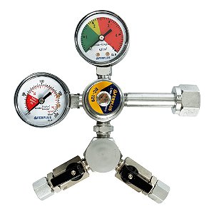 Regulador De Pressão Para Chopp Com Dupla Saída Co2 Rc-129