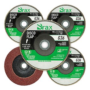 Kit 10 Disco Flap Aluminio 4.1/2 x 7/8 De Grao 80 Lixadeira