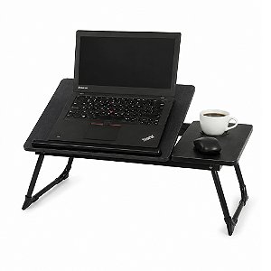 Mesa Portátil De Notebook Para Estudar Trabalhar E Café Home Office Preto