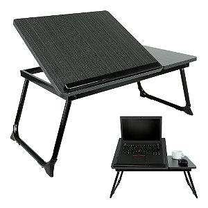 Mesa Portátil De Notebook Para Estudar Trabalhar E Café Home Office Preto