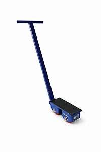 Carrinho Tartaruga Para Movimentacao De Carga 3 Tons Rodas PU + Guia Com Alavanca