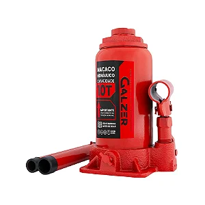 Macaco Hidráulico Tipo Garrafa 10 Toneladas Vermelho