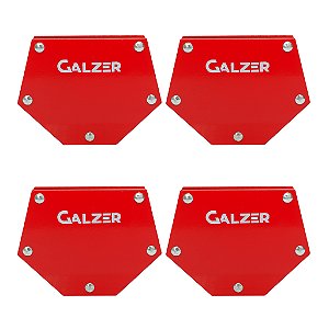 Kit 4 Esquadro Magnético 25kg Hexagonal Multi Ângulo Para Soldador