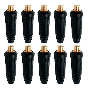 Kit 10 Conector De Solda 13mm Macho Para Cabos DKJ 35-50mm