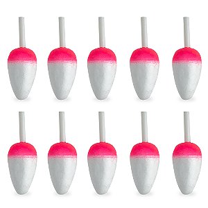 Kit 10 Unidades De Boias Barão Lambari N°2 Para Pesca Pescaria Peixes