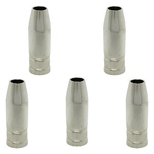 Kit 5 Bocal Mig Pressão Cônico Para Tocha 15ak Cromado De 9mm