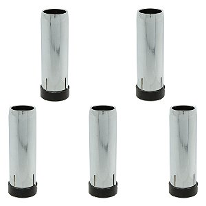 Kit 5 Bocal Pressão Cônico Mig Tocha 24kd Cromado 16mm