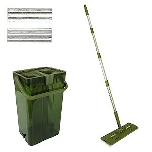 Mop Flat 5 Litros Compacto Retangular Com Balde E 2 Refis