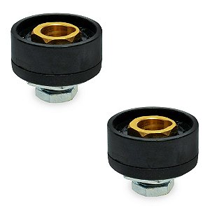 Kit 2 Conectores De Solda Painel Engate Rápido Fêmea 9mm 200A