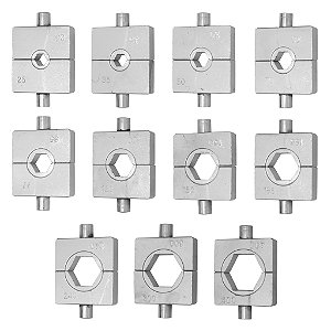 Kit Matrizes Para Alicate Hidráulico Crimpador 25mm² A 400mm²