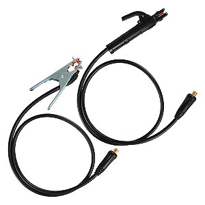 Kit Garra Negativa Grampo Terra 13mm 220A E Porta Eletrodo 220A