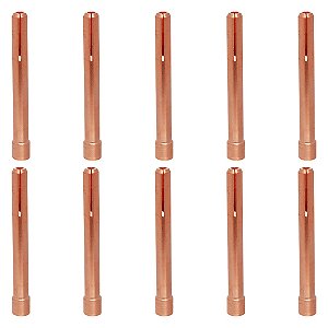 Kit 10 Pinça 3.2mm 1/8 Modelo 10N25 Para Tocha Tig WP-17 WP-18 WP-26