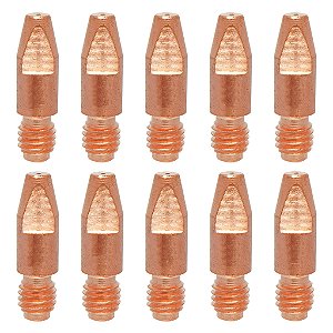 Kit 10 Bico De Contato Cromo Zircônio M8X30 1.2mm Para Tocha Mig 36KD 501D