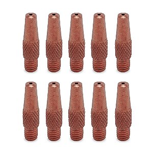 Kit 10 Bico de Contato 0.8mm M5 Para Tocha MIG Push Pull