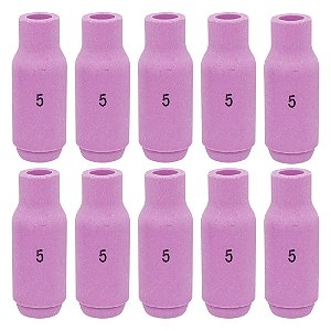 Kit 10 Bocal Cerâmico 10N49 Nº 5 Para Tocha Tig 17 / 18 / 26