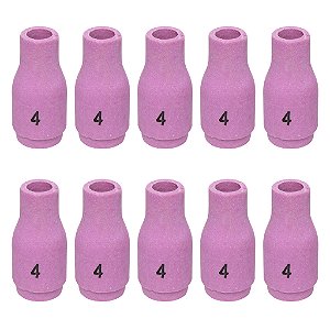 Kit 10 Bocal Cerâmico Modelo 13N08 Nº 4 Para Tocha Tig Wp-9