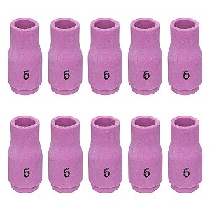 Kit 10 Bocal Cerâmico Modelo 13N09 Nº 5 Para Tocha Tig Wp-9