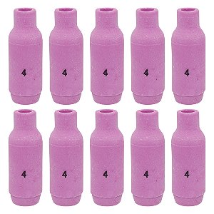 Kit 10 Bocal Cerâmico Tig 10N50 Nº 4 Para Tocha Tig