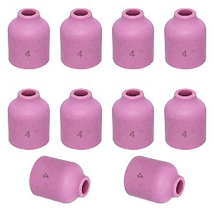 Kit 10 Bocal Cerâmica 53N58  Nº4 Gás Lens Para Tochas Tig