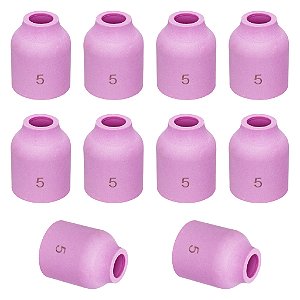 Kit 10 Bocal Cerâmico Gás Lens 53n59 N° 5 Para Tocha Tig