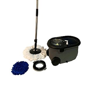 MOP PRO MOVE COM CABO ERGONÔMICO DE 1,60M INOX 360º, COM RODAS E DESPENSER DE ÁGUA - PERFECT MOP