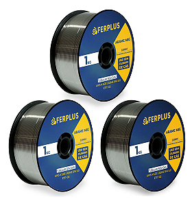 Kit 3 Arame MIG Tubular Solda Uso Sem Gás E71t-Sg 0.8mm 1kg