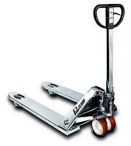 Paleteira manual com chassi de inox 2.200Kg com roda tandem(dupla) em nylon - TM 2220 IC TN