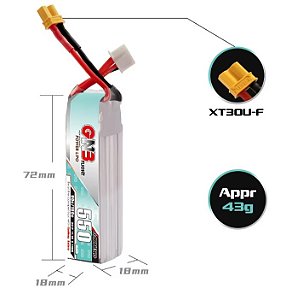 Bateria Lipo GNB 550mah 11.1v 3S 90C XT30