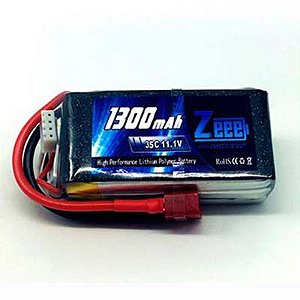 Bateria Lipo 11.1v 1300 mah 35C - ZEEPOWER - Conector JST