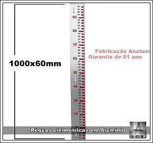 Reguás Linimetricas - Fluviométricas-1000x60x2mm-pronta-entrega