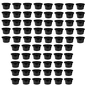 50 Sapatas Pé para Móveis Plástico Preto – Redonda ou Retangular – Vários Tamanhos
