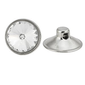 50 Botões Cristal Strass 22mm Capitonê Para Estofado