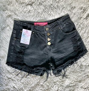Short em Sarja Preto da marca Palazzi - TAM - 42