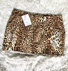 Saia Animal Print da Marca Lança Perfume - TAM - 40
