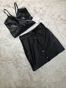 Conjunto em Cirré Preto - TAM - M