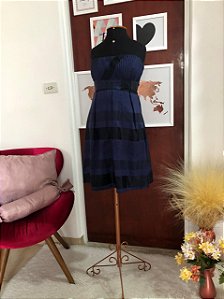 Vestido de Festa Listrado Tomara que Caia - TAM - G