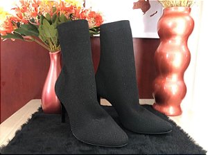 Bota em tecido com Elastano Preta - TAM - 36