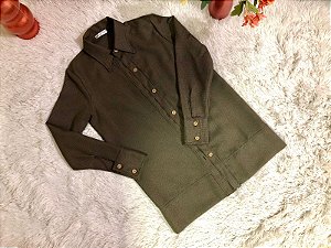 Camisa Alongada Verde P