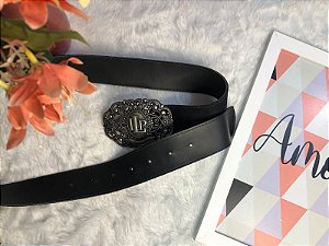 Cinto Preto da Marca Lança Perfume - TAM - 36/38