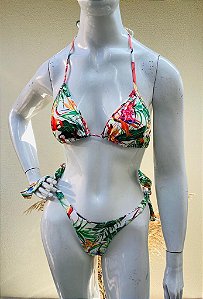 Biquíni de Amarrar Grosso Estampa Arara