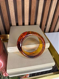 Bracelete Resinado Tons Âmbar – Elegância Atemporal