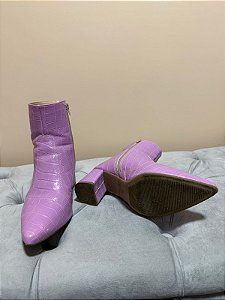 Bota Roxa Material em Croco - 37