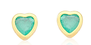 BRINCO CORAÇÃO  FUSION   ESM. COLOMBIANA - OURO