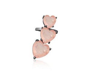 PIERCING TRÊS CORAÇÕES RÓDIO NEGRO - MORGANITA FUSION