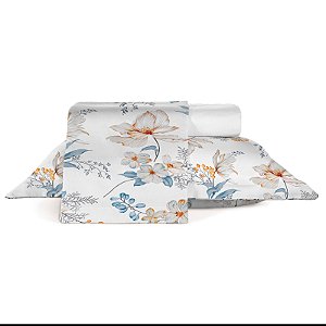 Jogo de Cama Queen Premium Teka Florença Mediterrâneo 180 Fios 4 peças
