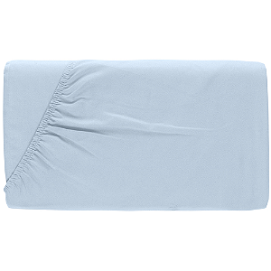 Lençol de Malha Antimicrobiano com Elástico para Berço Tekinha Baby Azul