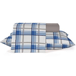 Jogo de Cama Casal Teka Diamante Tartan 4 peças