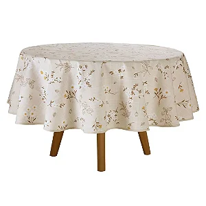 Toalha de Mesa Redonda Dohler Clean Esmeralda - Limpa Fácil - 1,60m